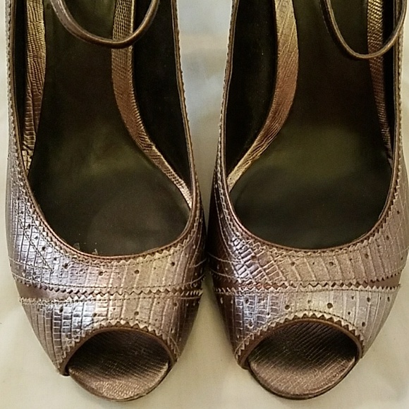 NOT AVAILABLE - Enzo Angiolini Metallic Pewter Leather Mary Janes - Picture 7 of 8