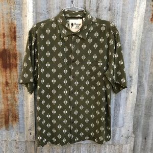 Vintage Silk Circa 1969 Diamond Print Shirt