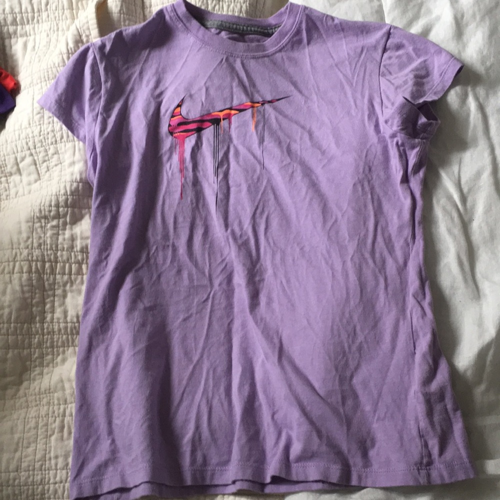 Purple Multi-Color Nike Sign Soft Active T Shirt