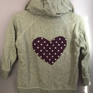 Three quarter length sleeve hoodie