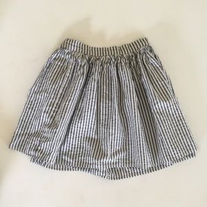 White and Grey striped Skirt
