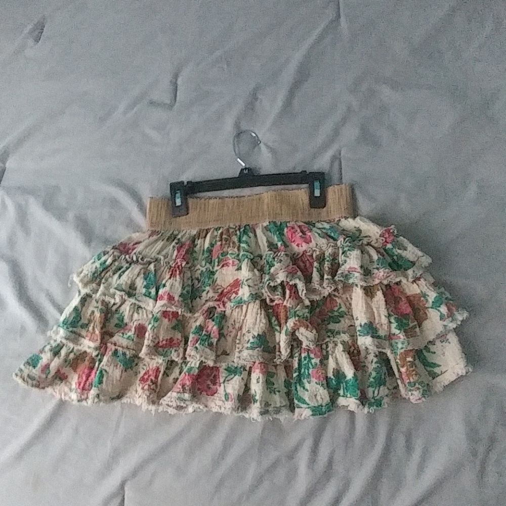 A floral skirt.