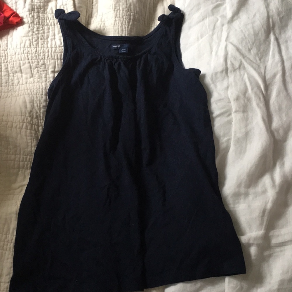 Gap Kids Navy Blue Knot Shoulder Tank Top