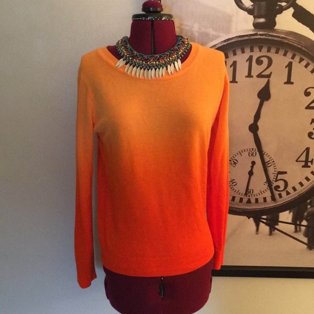 Bright Ombré Orange Sweater