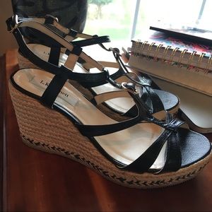 L.K. Bennett wedge sandal espadrilles