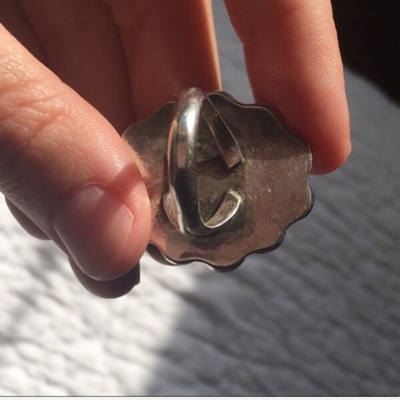 SOLD ON IG Vintage Navajo Webbed Turquoise Ring - Picture 5 of 7