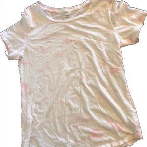 Tie-dye pink and white t- shirt