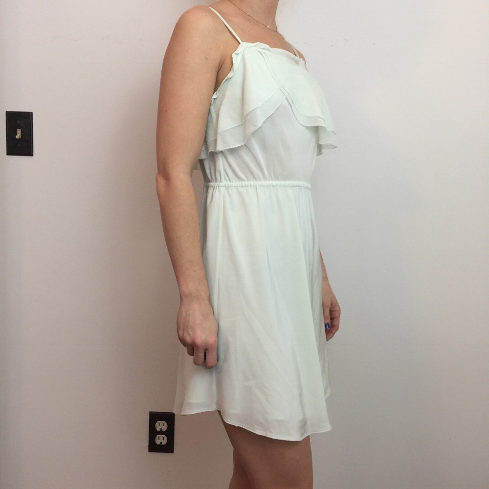 Wilfred Seafoam Green Silk Tiered Midi Dress - Picture 2 of 8