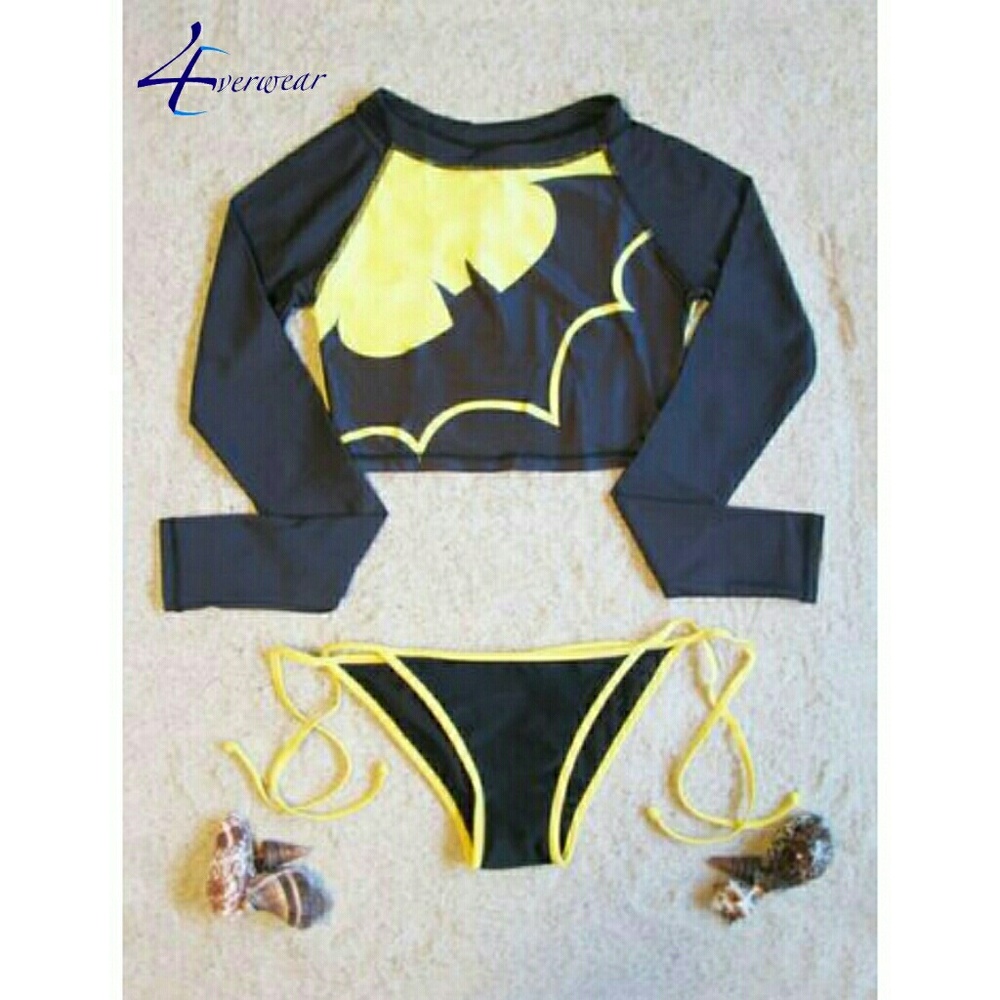 BATGIRL RASH GUARD CROP TOP (Top Only)