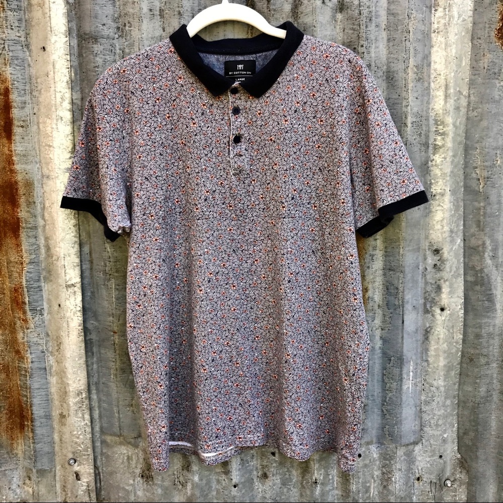 Vintage Style Cotton On Floral Polo