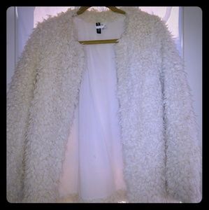 H&M Cream Fluffy colored size 4 Jacket