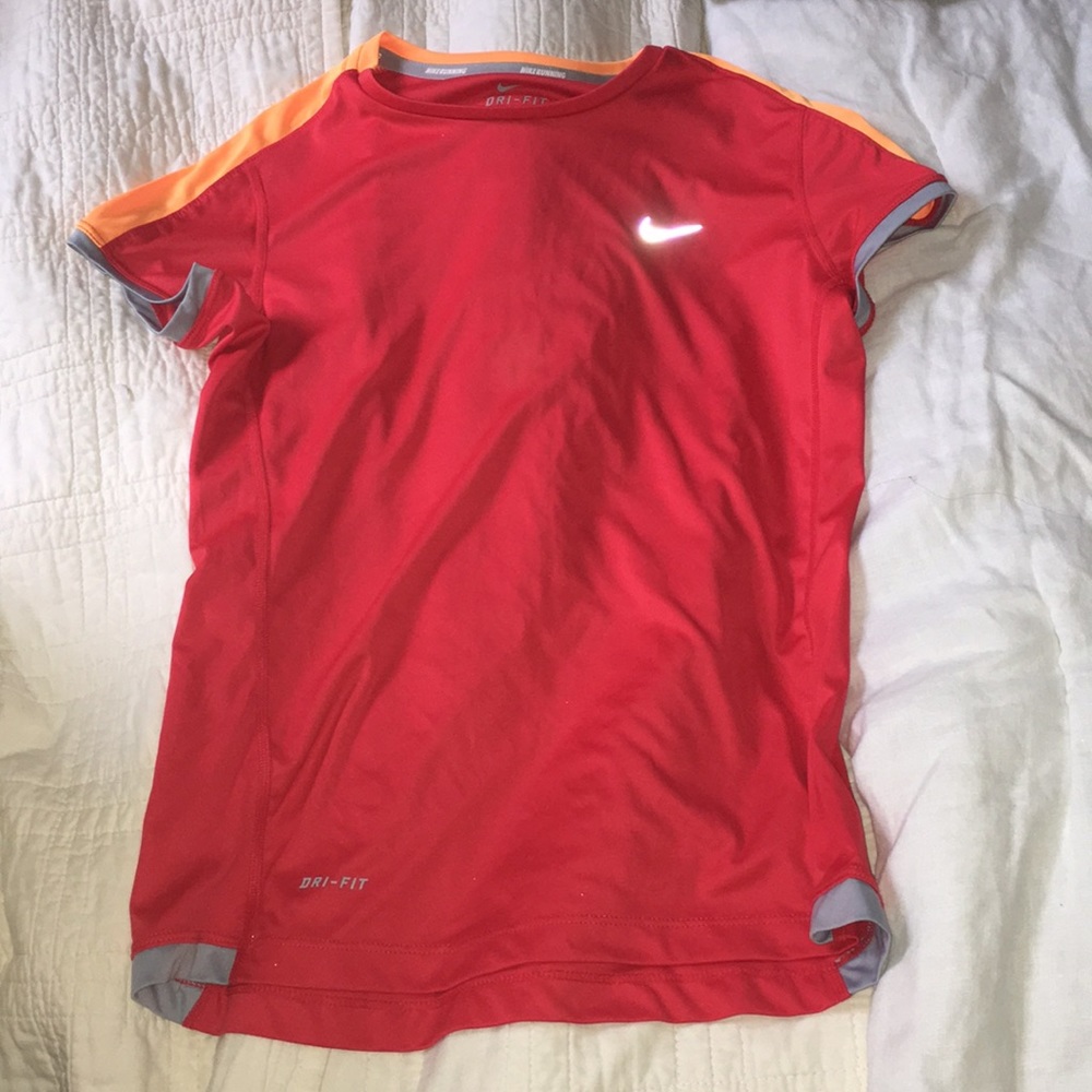 Orange and Silver Boys Nike Active T Shirt