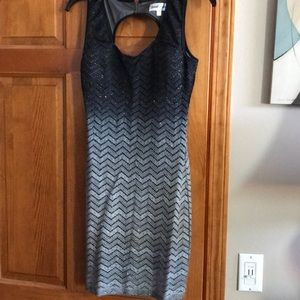 Women’s short black/grey sparkly dress
