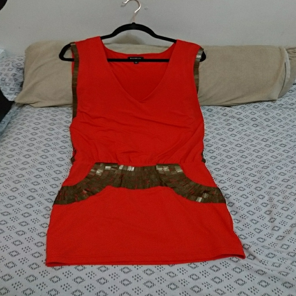 Bebe Red sexy goddess mini dress xxs