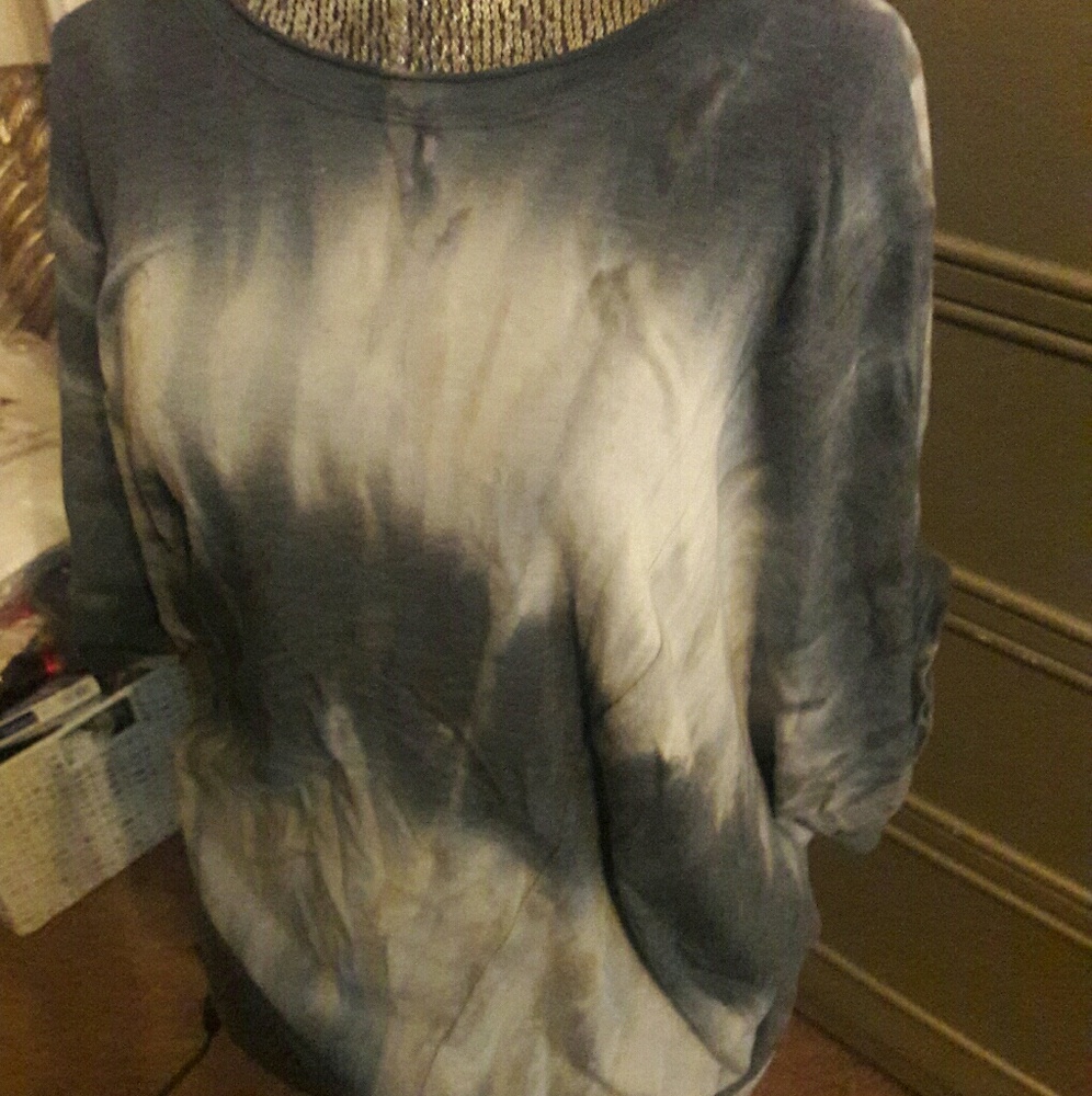 Tie dyed Hard Tail Long Angular Top