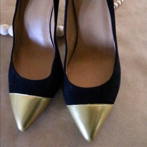 J Crew gold toe heel size 8