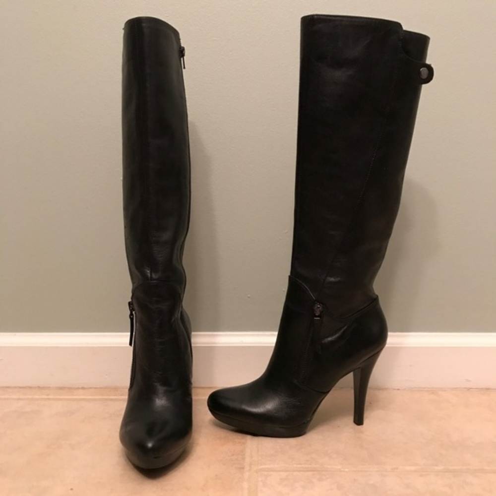 Nine West Black Stiletto Knee-high Boots