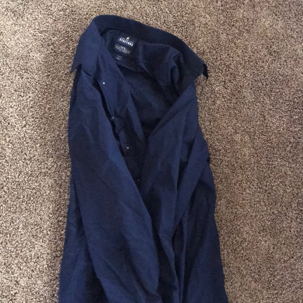 Navy blue Stafford dress shirt