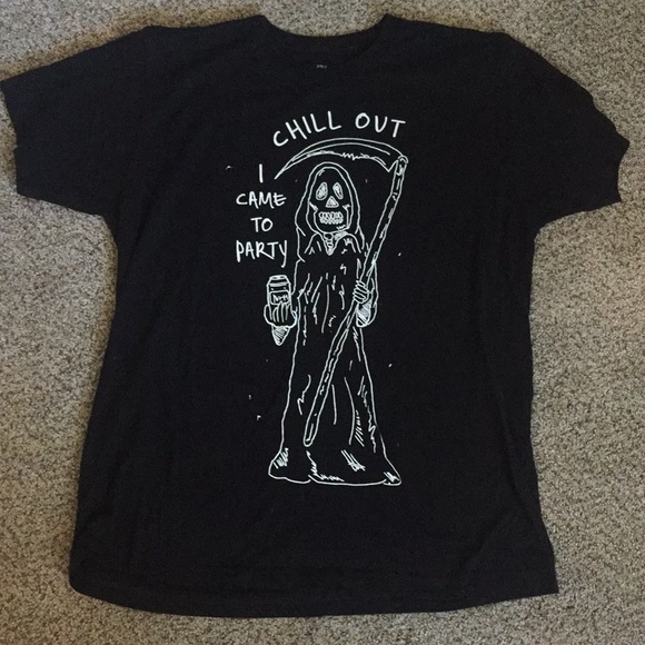 Hot Topic Tops - Black Matter Grim Reaper Party Shirt