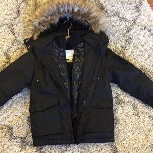Boys DIESEL Winter Coat Taslan Parka. Fur Hood 5/6