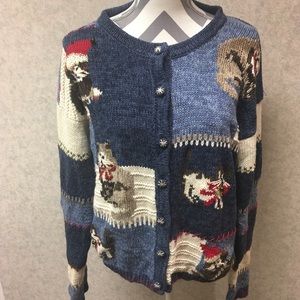 BonWorth vintage Ugly Christmas Cat Sweater