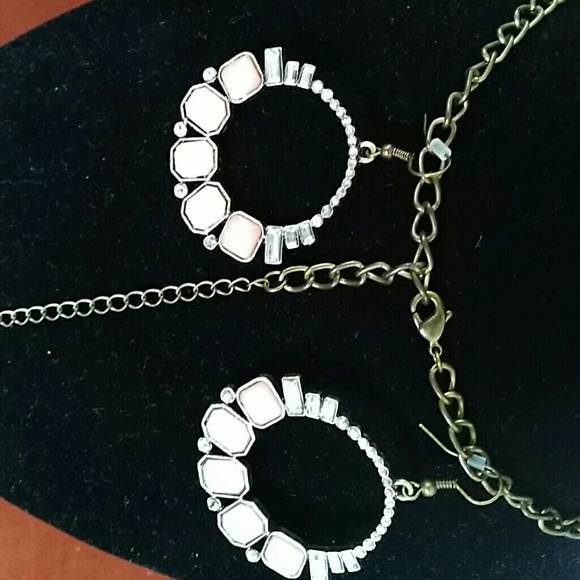 Pink Hoop Earrings - Picture 2 of 3