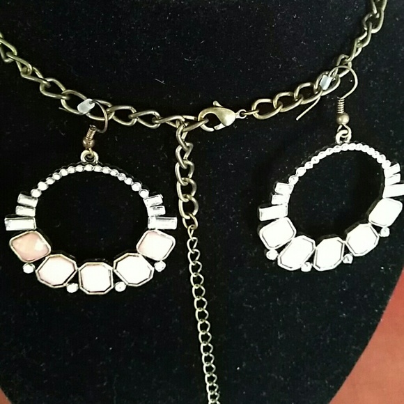 Pink Hoop Earrings - Picture 3 of 3