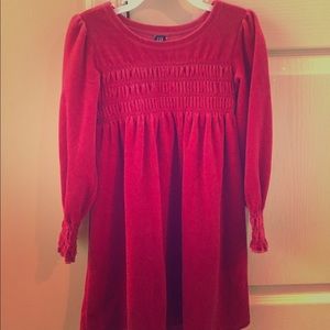 Gap Girls Velvet Red Dress