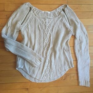 Rachel Roy Sweater w/ Zipper Detailing