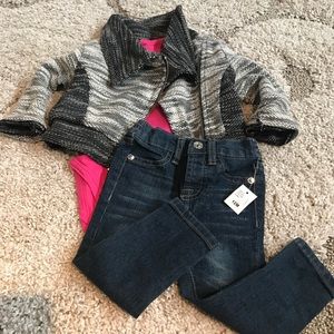 3 Piece 7 jeans, Children's Place tee and Moto