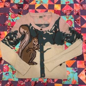 Anthropologie Squirrel Sweater