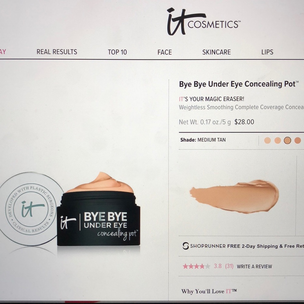 It Cosmetics Bye Bye Under Eye Concealing Pot