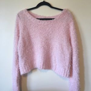 MOSSIMO Fuzzy Cropped Sweater