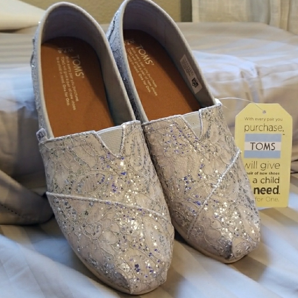 TOMS Silver Lace Glitz