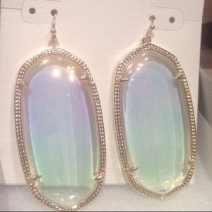 Kendra Scott Elle earrings in clear iridescent