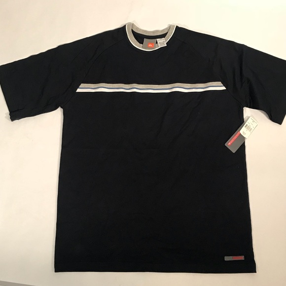 QuikSilver NWT Navy T-shirt Grey white stripe - Picture 2 of 8