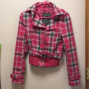 Pink plaid jacket