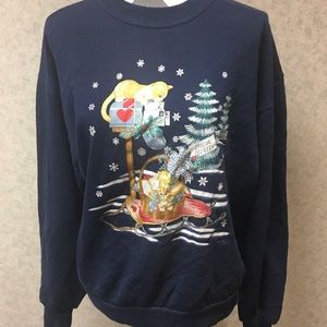 Ugly Tacky Christmas Sweater with Cats