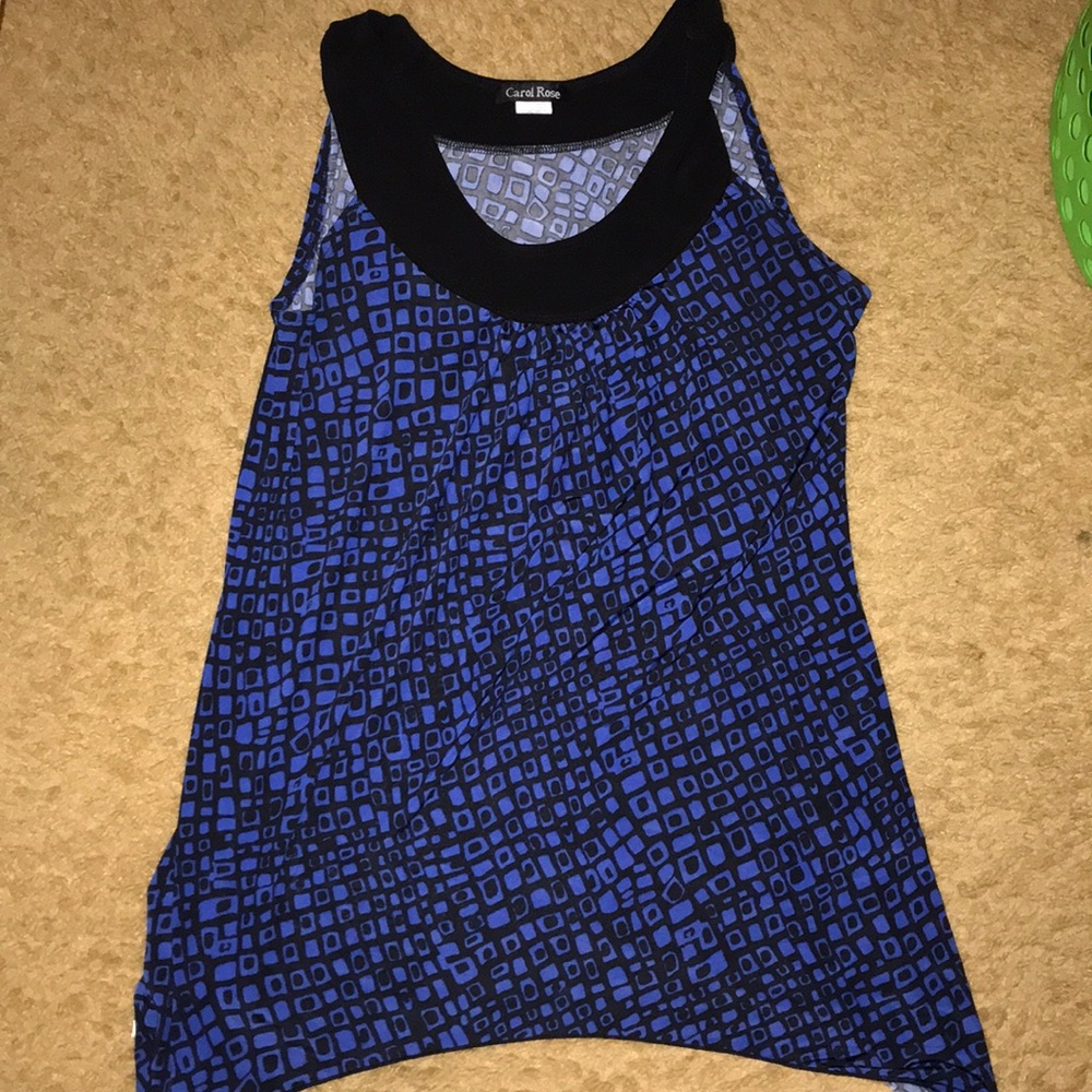 Blue and Black Carol Rose Tank Top