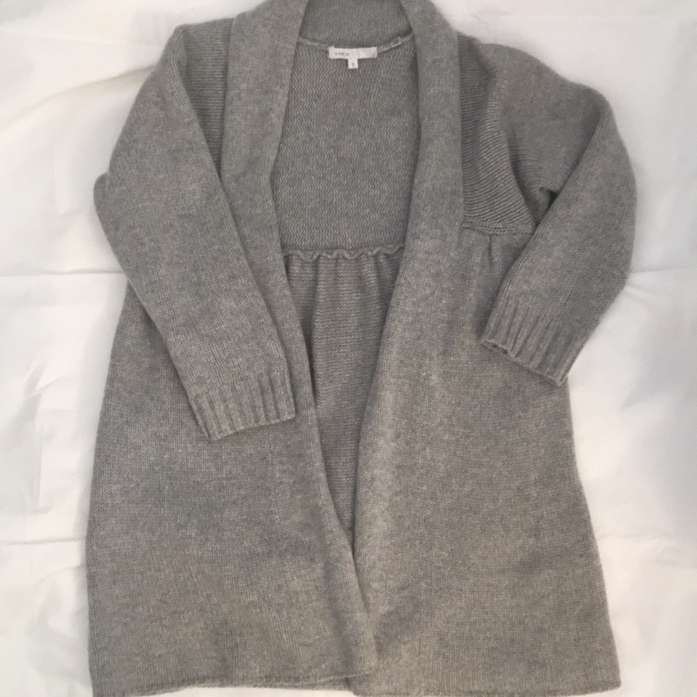 Vince Gray Cardigan Sweater