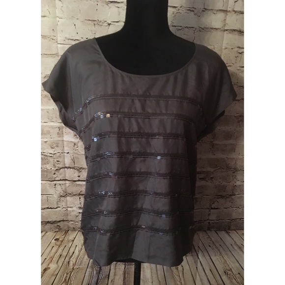 J.Crew Sequins Row Silk Tee - Picture 2 of 4