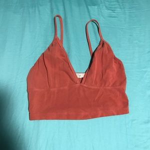 Urban Outfitters Orange/ Tan Crop Top