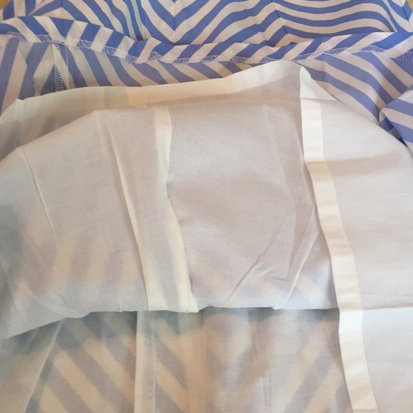 NWT Ann Taylor blue striped fit and flare skirt - Picture 6 of 6