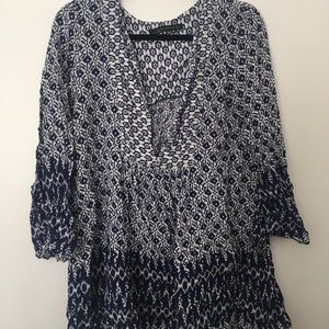 Zara bell sleeve blouse