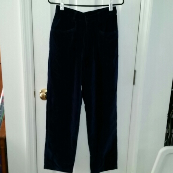 kathy ireland Pants - Women's blue velour pants