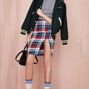 Nasty Gal Plaid Pencil Skirt