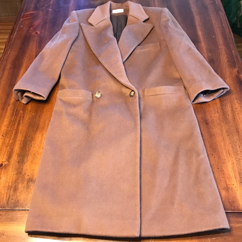 Ellen Tracy Woman Vintage Wool Trench Coat Size 6