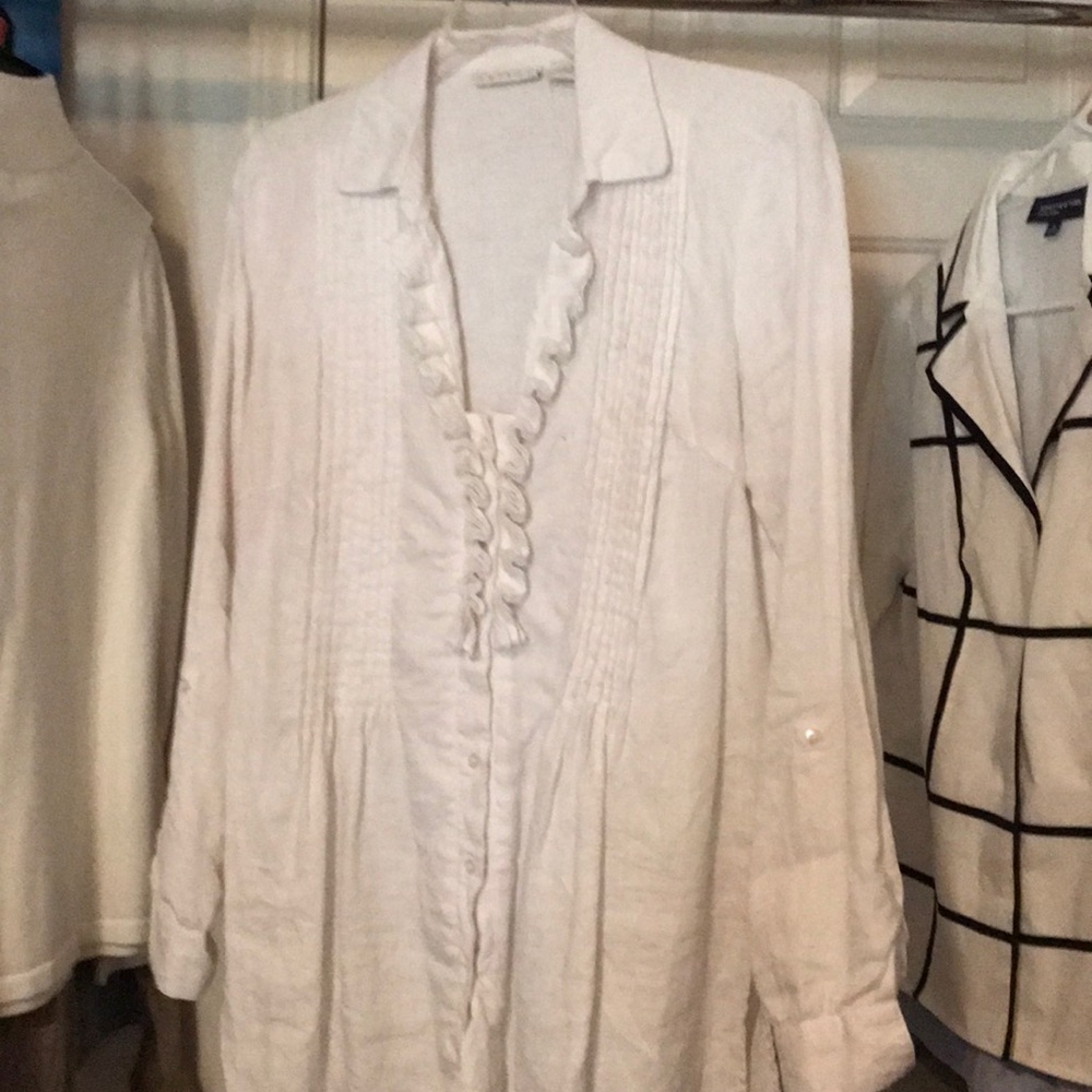 White linen shirt