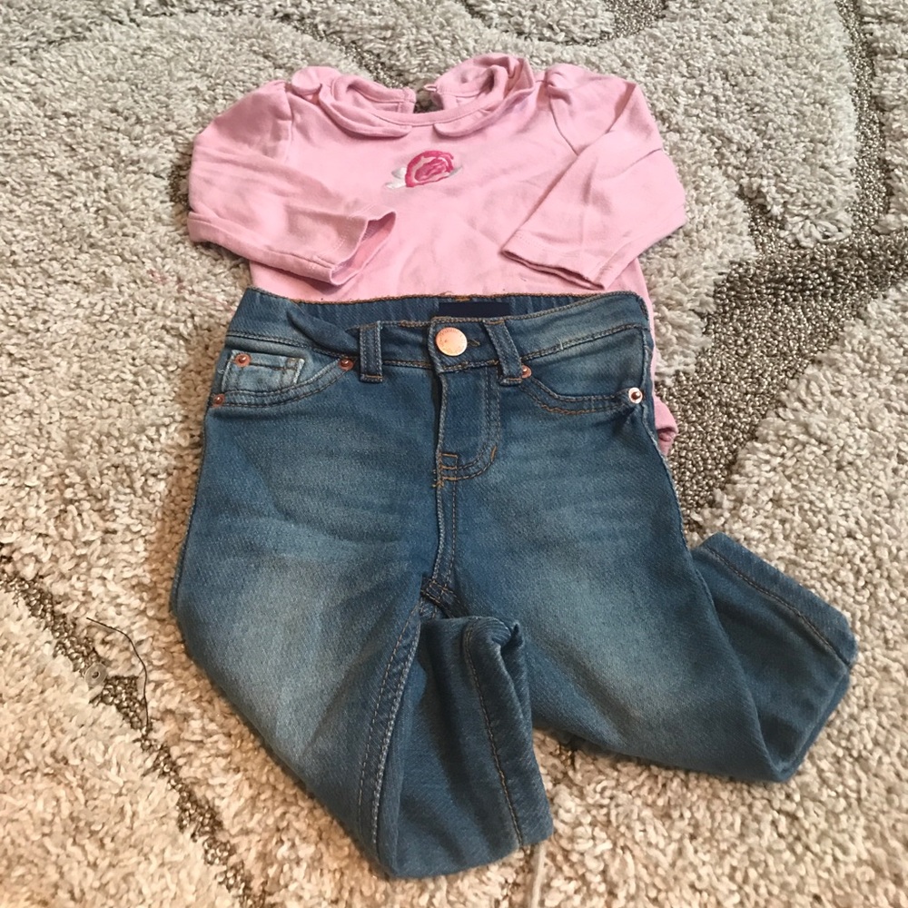 Gymboree + Oshkosh Long Sleeve and Jean Outfit
