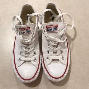 WOMENS white converses size 7